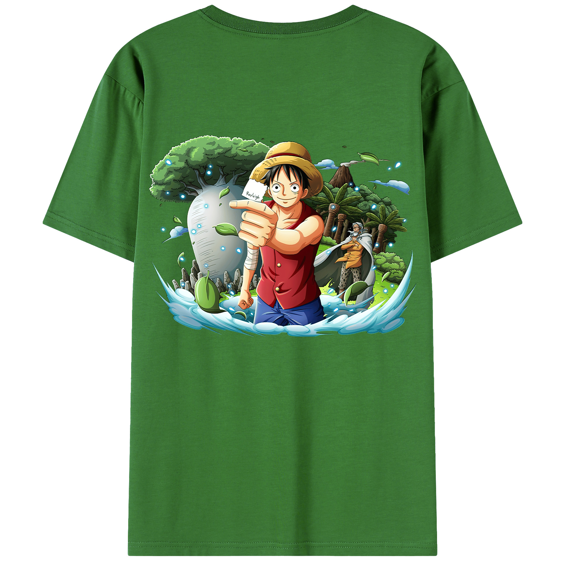 ワンピース モンキー・D・ルフィ ONE PIECE Monkey D. Luffy レディース半袖Tシャツ(バックプリント)